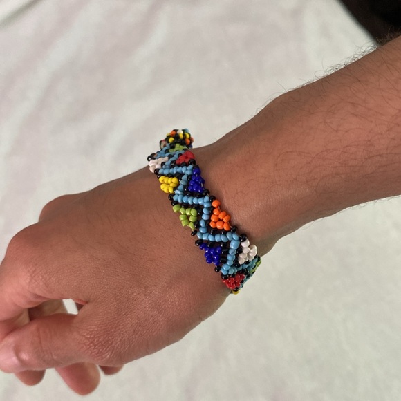 Beaded colourful tribal? anklet / bracelet - Picture 4 of 12